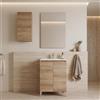 FERIDRAS Mobile bagno con lavabo Revital L60 x H86 x P46 cm, due ante, rovere