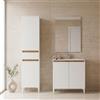 FERIDRAS Mobile bagno con lavabo Revital L80 x H86 x P46 cm, due ante, bianco frassinato