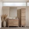 FERIDRAS Mobile bagno con lavabo Revital L100 x H86 x P46 cm, due ante, rovere