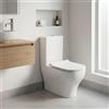 Leroy Merlin WC monoblocco DF 25 sedile escluso P63 x L37 x H77 cm bianco, compresi cassetta e batteria interna.
