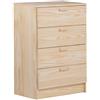 ASTIGARRAGA Cassettone Vita, 4 cassetti, L 65 x P 36 x H 96 cm, verniciabile