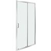 MARCO MAMMOLITI Porta doccia scorrevole L 118-122 cm x H 190 cm, per nicchia in vetro trasparente SP. 8 mm, profilo lucido cromo