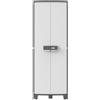 SPACEO Armadio alto Wendy SPACEO in polipropilene, grigio e bianco L 65 x H 180 x P 39 cm, 2 ante