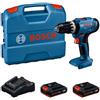 Bosch Professional Trapano a percussione a batteria BOSCH PROFESSIONAL GSB 18V-25 18V 2 batterie 2Ah + valigetta