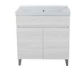 Leroy Merlin Mobile lavanderia Dolomite 2 ante in truciolare bianco frassinato L 80 x P 47 x H 81 cm