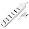 MKC Multipresa con pulsante MKC 6 posizioni schuko bipasso 10/16A, spina 16A 2P+T cavo 3 m - 492518411 - F10571