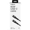 Celly Cavo USB-C/USB-C in PVC Celly USBCUSBC 60W - 1 m nero USBCUSBCBK - F10568