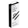 Celly Cavo USB-C/USB-C Celly USBC2IN1 in nylon intrecciato con adattatore Lightning 100W - 1 m nero - USBC2IN1BK - F10566