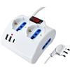 MKC Multipresa da scrivania MKC con interruttore 2 prese bipasso 10/16A + 2 prese bipasso schuko + 2 USB-A e 1 USB-C - F10573