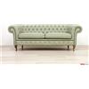 VAMA Divani Divano Chesterfield verde salvia 2/3 posti in pelle