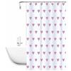 VR VETRINEINRETE Vetrineinrete® Tenda per doccia vasca da bagno impermeabile pvc 12 ganci decorata con cuori rosa 200x240 cm