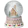 Heaven Sends Palla di neve da tavolo con cupcake e pan di zenzero, 10,8 x 10,8 x 14 cm