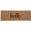 Relaxdays Zerbino Ingresso Casa, 75 x 25 cm, con Scritta, Tappeto per Interni e Esterni, in Fibra di Cocco, Marrone Nero