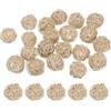 M METERXITY 20-Pz Palle Vimini Rattan 40mm/1.6 Palle Decorative Rattan Sfere Riempitive Vasi Riempitivi Ciotole per Natale/Matrimoni/Thanksgiving/Artigianato/Arredamento Casa [Beige]