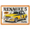 Nostalgic-Art Targa retrò, 20 x 30 cm, Renault - R5 Turbo 1980 - Idee regalo per amanti Renault, Official License Product (OLP), in metallo, design vintage