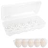 imposyu 2 Pezzi Portauova per Frigoriferi Contenitore per Uova per 10 Uova Porta Uova in Plastica Riutilizzabile Impilabile Trasparente, 27×11,5×7,5 cm