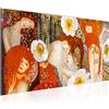 Runa Art Quadri Moderni Collage Gustav Klimt Tela Non Tessuta Soggiorno Corridoio Vecchi Maestri Rosso 018512a