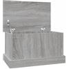 Tidyard Contenitore Portaoggetti, Box Baule Multiuso, Cassapanca in Legno Multistrato, da Interno, ,Grigio Sonoma 50x30x28 cm