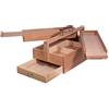 Artina Valigetta per artisti portautensili Vannes - Cassetta di Legno a 4 Scomparti per Accessori di Belle Arti e Hobby