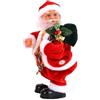 Generico Babbo Natale Cantante con Chitarra che Balla, Decorazione Natalizia con Musica, Morbida Figura Animata in Peluche per Decorazioni per la Casa, Albero di Natale, Regalo Festivo (A)