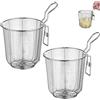 Generic Cestello per Pasta Separati in Acciaio Inox,Scolapasta in Acciaio Inox con Manico,Cuoci Pasta a Scomparti con Divisori,Colino a Maglia Fine per Pentola Calda, per Scolare Pasta e Verdure