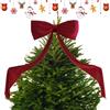 Shenrongtong natalizio gigante in velluto, fiocchi per albero di Natale, ornamenti natalizi, decorazione con per sfondo fotografico per porte, finestre, mensole del