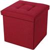 Casatessile Pouf Contenitore Tinta Unita Linen - Bordeaux