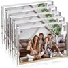 GBACHOOSE 5 cornici in acrilico 10 x 15 cm, vetro senza cornice, con visualizzazione fotografica, magnetiche, per foto di famiglia, foto di matrimonio e foto del bambino