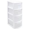 Acan Tradineur Tamesis Multi-Purpose 4 Drawer Chest of Drawers - Without Wheels - Made of Plastic - 78 x 28.5 x 39 cm - White