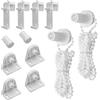 ShnminEU Set di 2 Kit Tende a Rullo Compatibile con Klemmfix (17 mm) - Set di Supporti e Ricambi per Tende Oscuranti e Doppie - Montaggio Senza Foratura per Interni