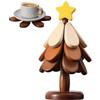 Generico Sottopentole per Piatti Caldi,Sottobicchieri in Legno Pieghevoli | Sottopentole Albero di Natale Set Tavolo - Per Cucina Cena Bevanda Bancone Piani Di Lavoro Pentole Frutta Autunno Festa Di Inaugurazi