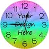 WAFICAC Orologio da parete personalizzato con foto Immagine, testo e logo Orologio rotondo personalizzato Decorazione da parete Orologio da parete digitale personalizzato con staffa Orologio da tavolo per sog