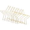 Tokenhigh 8 anelli in metallo a forma di stella, stelle in metallo con occhiello per appendere, per il fai da te, per acchiappasogni, decorazioni natalizie, matrimoni, regali fai da te (oro, 10 cm)