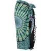 GURU SHOP Bali Sarong, Telo da parete, Gonna avvolgente, Mandala Pareo - Nero, Uomo/Donna, Sintetico