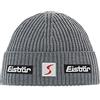 Eisbär Berretto Beanie Nordic Skipool Donna/Uomo - Made in Austria Invernale con Risvolto, Fodera Autunno/Inverno - Taglia Unica Grigio