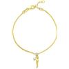 LUXURY MILANO Bracciale simboli in argento con cornetto