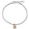 LUXURY MILANO Bracciale simboli in argento con quadrifoglio