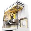 Geometric Future Mid Tower M5 in vetro temperato, case da gioco E-ATX/ATX, acciaio da 1,2 mm, tipo C, pannelli senza attrezzi, supporto radiatore 420/360, ventola ARGB PWM 140 m x 5 preinstallate,