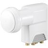 Goobay 67272 Illuminatore Quad LNB SAT, Grigio, Bianco