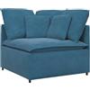 vidaXL Modulo Angolare Divano Modulare con Cuscini Blu 100 cm, Divano Angolare Moderno, 100 x 100 x 64 cm