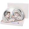 Lupia - Bomboniera con Scatola Bianca Quadretto in Legno Memory Sacra Famiglia The Kiss Ceramic Grey 15x21 cm, Idea Regalo per Matrimonio Cresima Comunione Battesimo Anniversario Compleanno