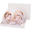 Lupia - Bomboniera con Scatola Bianca Quadretto in Legno Memory Sacra Famiglia The Kiss Ceramic 15x21 cm, Idea Regalo per Matrimonio Cresima Comunione Battesimo Anniversario Compleanno