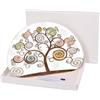 Lupia - Bomboniera con Scatola Bianca Quadretto in Legno Memory Albero della Vita Tree White 15x21 cm, Idea Regalo per Matrimonio Cresima Comunione Battesimo Anniversario Compleanno