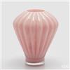 Vaso Scultoreo in Vetro Lavorato Diamante Rosa H35 cm D30 cm | EDG