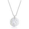Elli Collana Donne Ciondolo Placchetta Martellato in Argento Sterlino 925