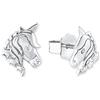 s.Oliver Orecchini a perno in Argento 925 Gioielli da orecchio per bambina, con zirconi sintetici, 0,9 cm, Argento, unicorno, Fornito in confezione regalo per gioielli