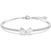 Swarovski Bracciale rigido Mesmera, Taglio misto, Bianco, Placcato rodio