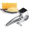 BOROCO Grattugia per formaggio in acciaio inossidabile, strumento multifunzionale, per affettare, triturare, grattugiare, formaggio, verdure, con fusti facili pulire,