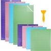 LetCart 12 Pezzi Tappetino Taglio Per Cricut, 12 x 12 + 12 x24 Variety Grip Tappetino Taglio, Antiscivolo Durevole Tappetino Accessori di Ricambio per Cricut Explore One/Air/Air 2/Maker