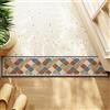 QHanky Tappeto Bagno 20x80cm,Tappetino da Bagno in Diatomite,Tappeto Doccia Antiscivolo,Tappeto Cucina Super Assorbente,Asciugatura Rapida Tappetino,per Cucina,Soggiorno (Multicolore D)